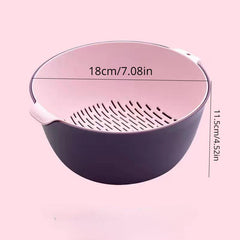 Double Layer Drain Basket Vegetable Washing Colander Strainer