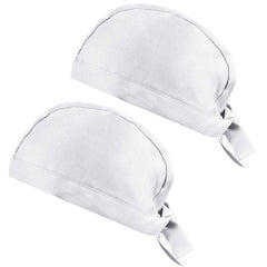 2 Pcs Unisex Chef's Hat Adjustable Breathable Bandana Cap for Kitchen