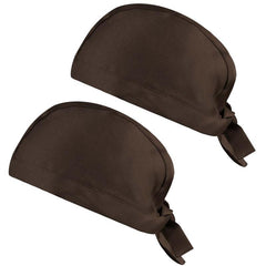 2 Pcs Unisex Chef's Hat Adjustable Breathable Bandana Cap for Kitchen