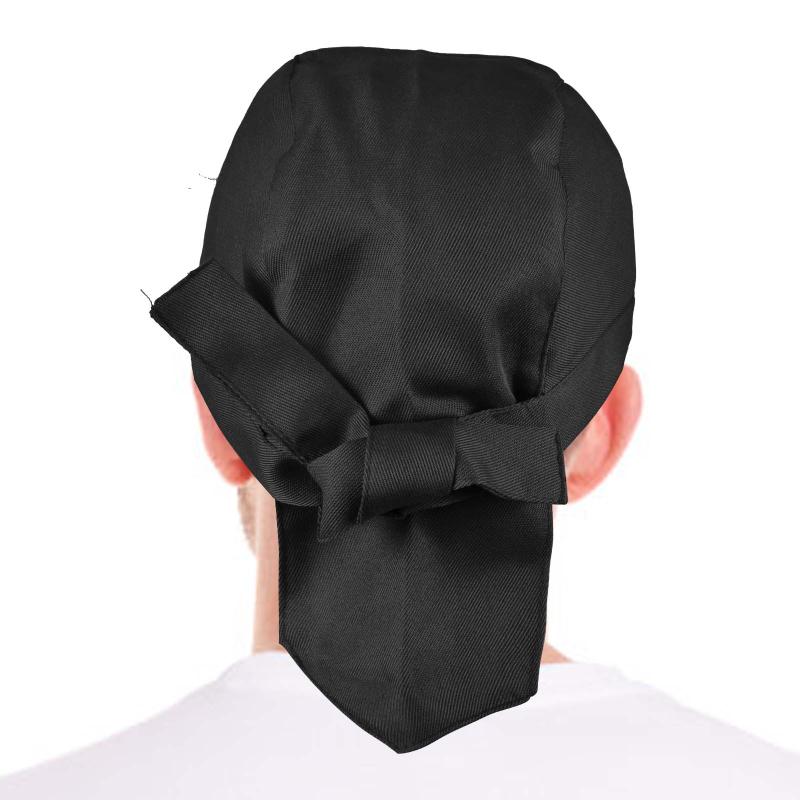 2 Pcs Unisex Chef's Hat Adjustable Breathable Bandana Cap for Kitchen