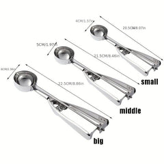 Stainless Steel Ice Cream Scoop for Digging and Serving