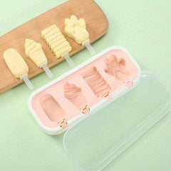 Cartoon Popsicle Mold Silicone Ice Pop Reusable Ice Cream Molds