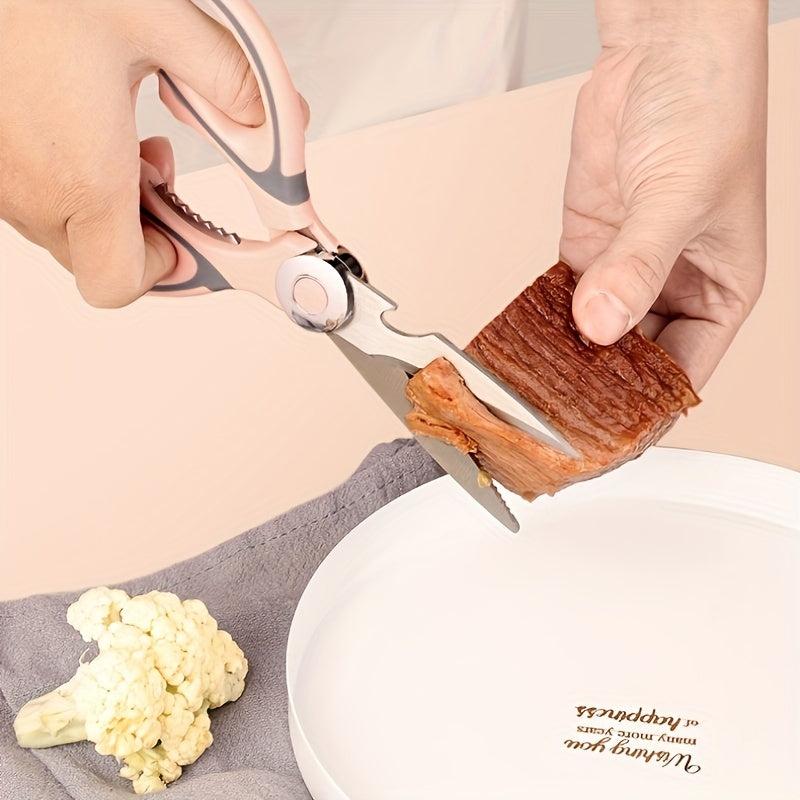 Stainless Steel Poultry Shears with Sheath - Ideal for Duck, Fish, Chicken
