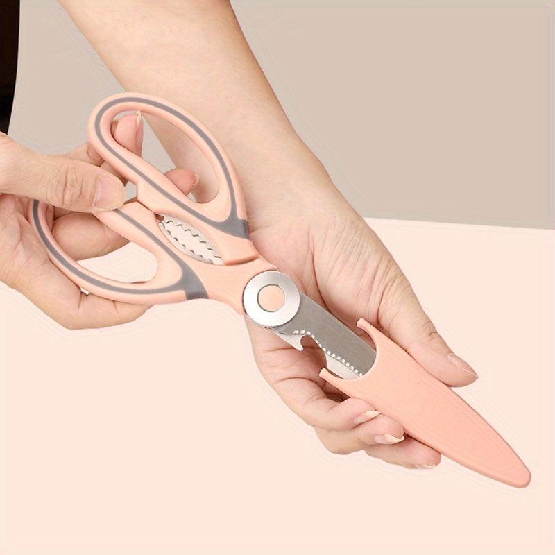 Stainless Steel Poultry Shears with Sheath - Ideal for Duck, Fish, Chicken