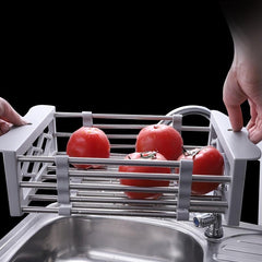 Retractable Drain Rack Telescopic Drain Basket Kitchen Rack
