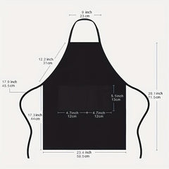 Polyester Kitchenware Printed Apron w/ Pockets Adjustable & Stain Resistant