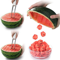 Watermelon Cutter Slicer Stainless Steel Quickly Safe Watermelon Cube Cutter