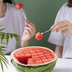 Watermelon Cutter Slicer Stainless Steel Quickly Safe Watermelon Cube Cutter