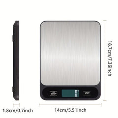 10kg Kitchen Digital Scale Stainless Steel Baking and Gram Weight Scale