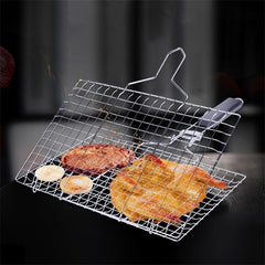 304 Stainless Steel BBQ Net Clip Handle Support Multifunctional Grill