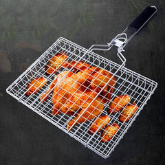 304 Stainless Steel BBQ Net Clip Handle Support Multifunctional Grill