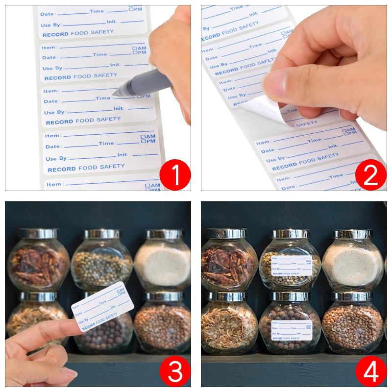 500pcs Dissolvable Food Storage Labels for Shelf Life