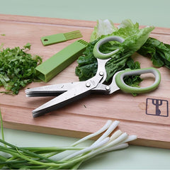4pcs Multipurpose 5 Blade Herb Scissors Set for Easy Herb Cutting