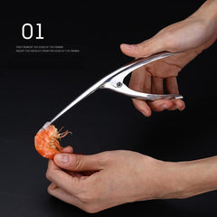 Stainless Steel Shrimp Deveiner Tool - Prawn Peeler for Seafood Cleaning