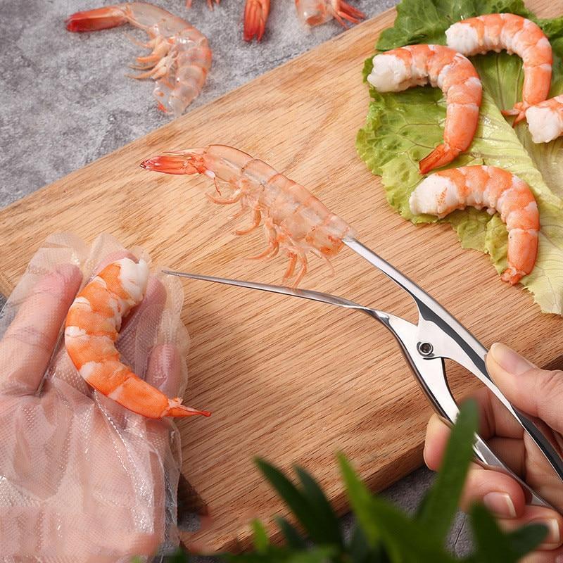 Stainless Steel Shrimp Deveiner Tool - Prawn Peeler for Seafood Cleaning