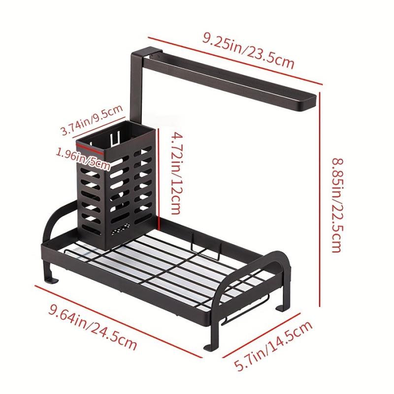 Sink Caddy Organizer Sponge Holder with Drain Pan for Kitchen Sink