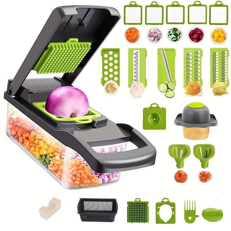 Multifunctional Vegetable Chopper with 8 Blades
