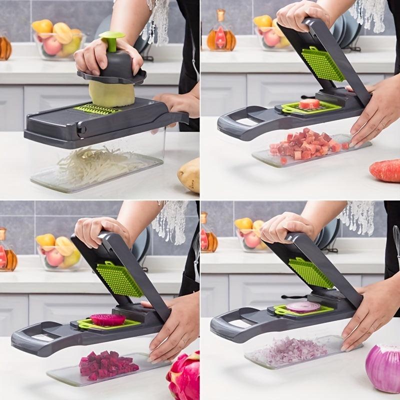 Multifunctional Vegetable Chopper with 8 Blades