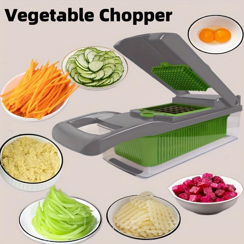 Multifunctional Vegetable Chopper with 8 Blades