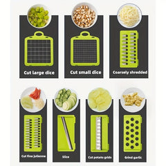 Multifunctional Vegetable Chopper with 8 Blades