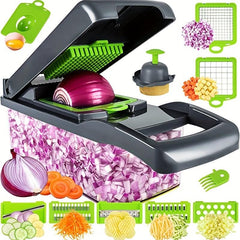 Multifunctional Vegetable Chopper with 8 Blades