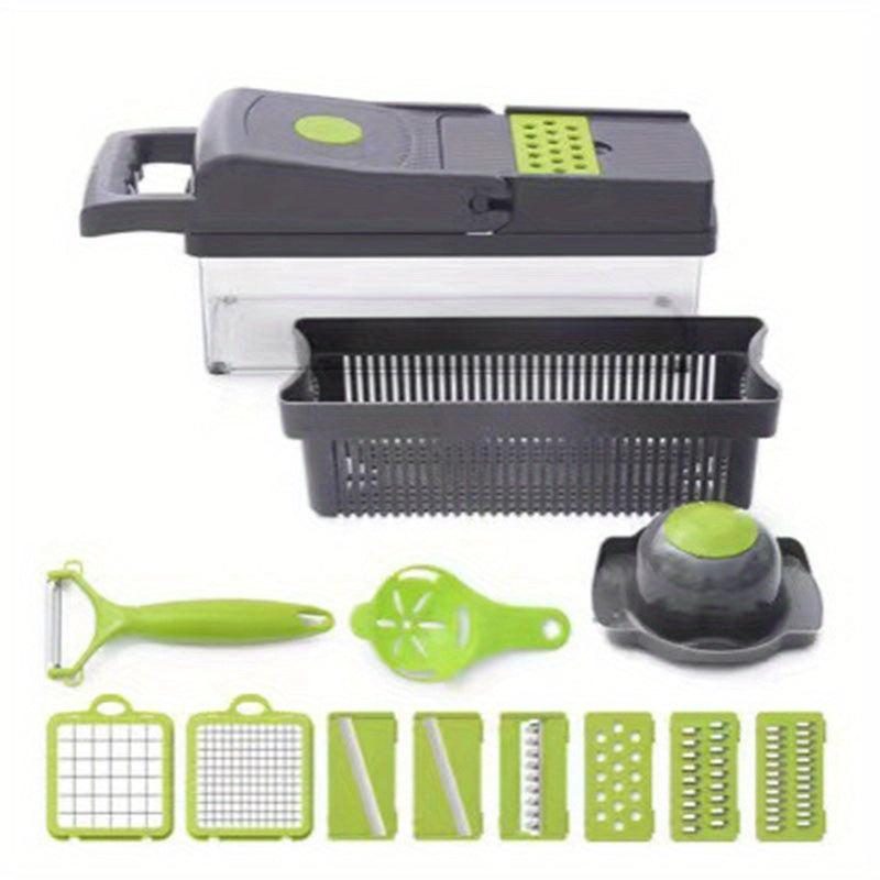 Multifunctional Vegetable Chopper with 8 Blades