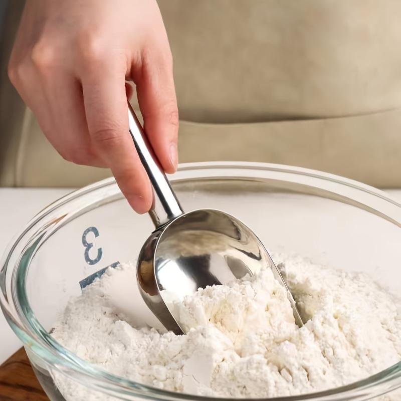Stainless Steel Ice Scooper Kitchen Shovel for Ice Maker