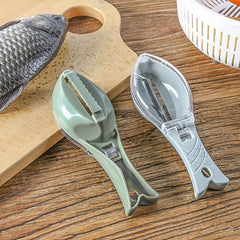 Manual Fish Scale Scraper with Cover for Kitchen - 6.30'' 2.17''