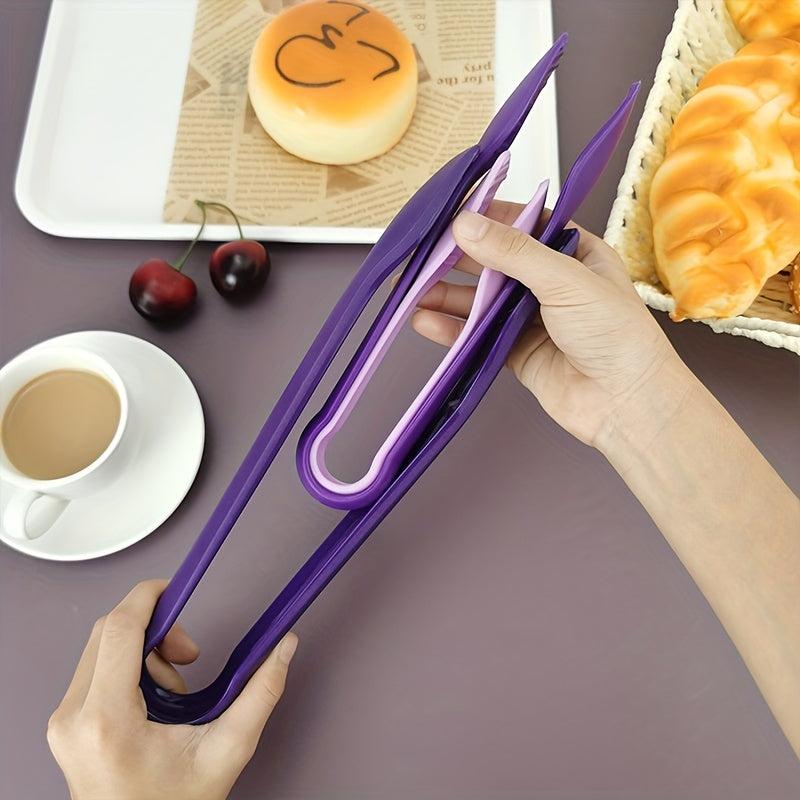 3pcs Plastic Food Tongs for Cooking Grilling Buffet Barbecue Outdoor Decor