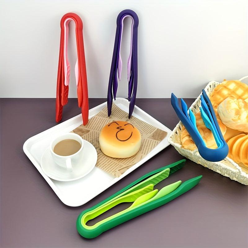 3pcs Plastic Food Tongs for Cooking Grilling Buffet Barbecue Outdoor Decor