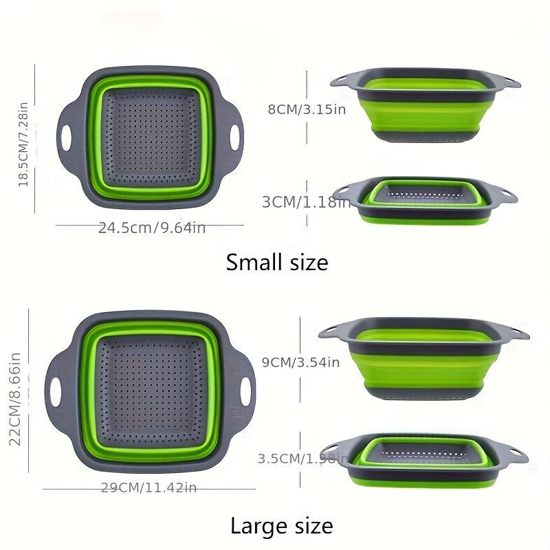 Foldable Plastic Colander Vegetable Washing Basket