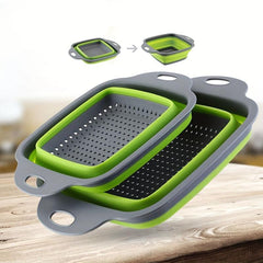 Foldable Plastic Colander Vegetable Washing Basket