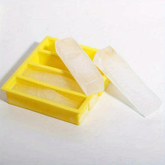 Long Silicone 4 Grids Ice Cube Square Tray Mold Non-toxic Durable Wine Ice Cube