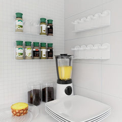 2pcs Wall Mounted Spice Gripper Clips - No Punching Needed