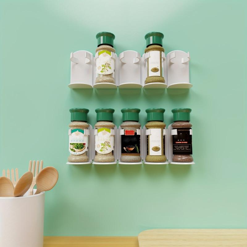 2pcs Wall Mounted Spice Gripper Clips - No Punching Needed