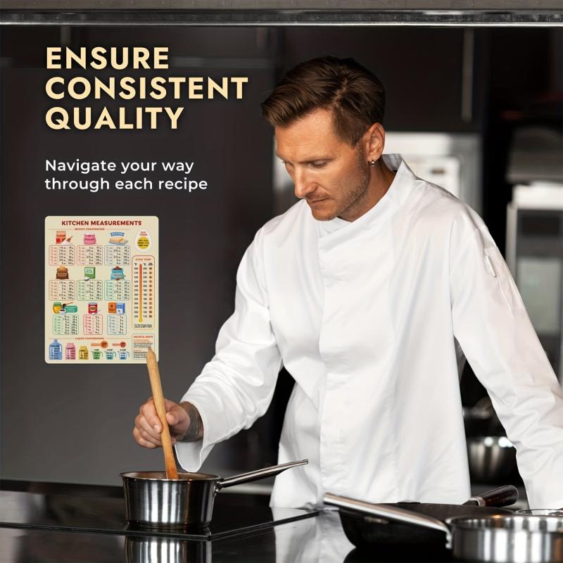Kitchen Conversion Chart Magnet for Easy Cooking & Baking