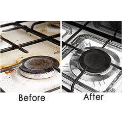 50pcs Foil Gas Stove Liners Stove Covers Disposable Square Stove Bib Liners