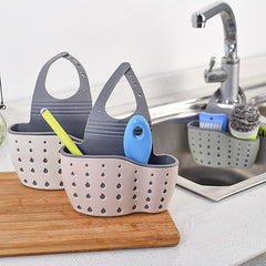 Kitchen Sink Sponge Storage Rack Hang Sponge Brush and Drain Basket Organization