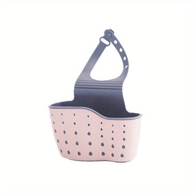 Kitchen Sink Sponge Storage Rack Hang Sponge Brush and Drain Basket Organization