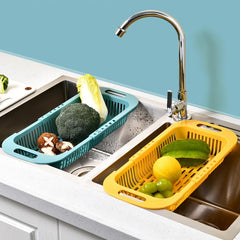 Retractable Drain Rack Kitchen Basket for Vegetables and Dishes