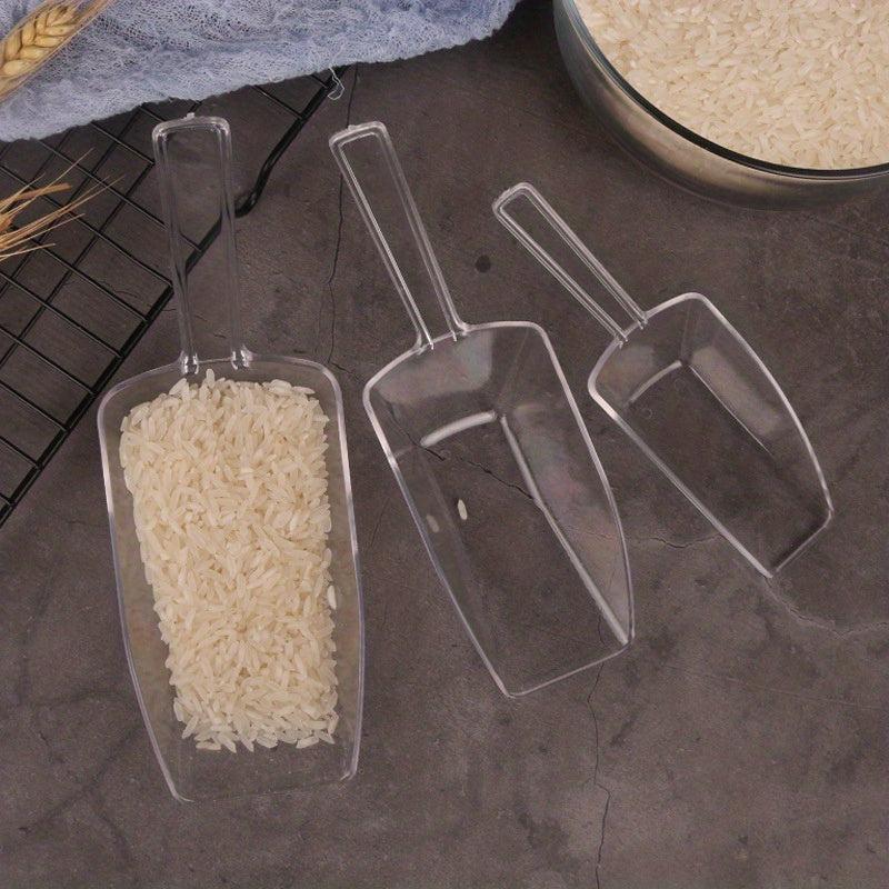 3pcs Mini Acrylic Kitchen Scoops Clear