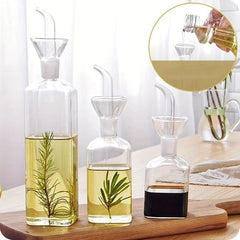 Transparent Olive Oil Vinegar Bottle Kitchen Dispenser