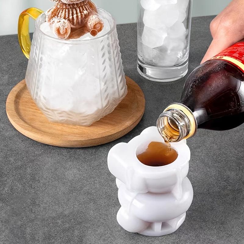 Cartoon Bear Ice Tray Mold Coffee Milk Tea Cola Silicone Ice Bear Mold