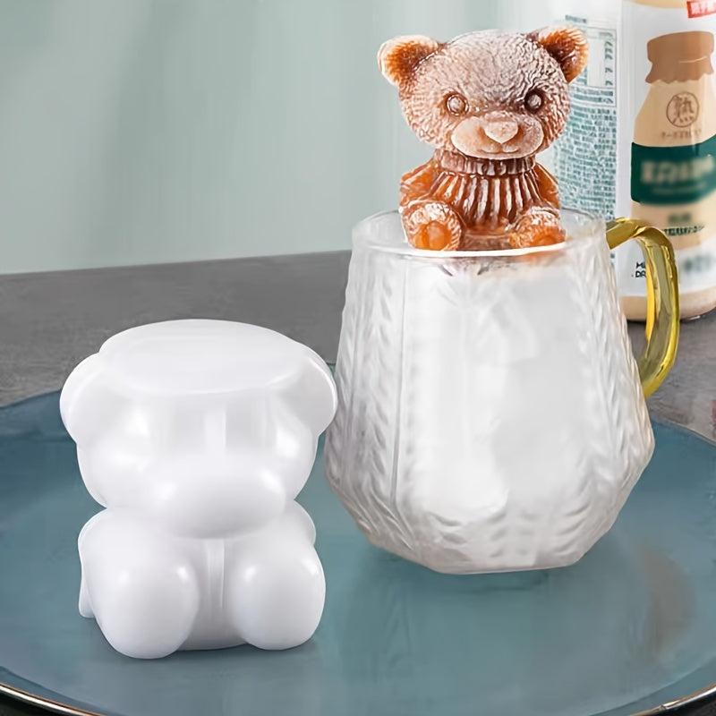 Cartoon Bear Ice Tray Mold Coffee Milk Tea Cola Silicone Ice Bear Mold