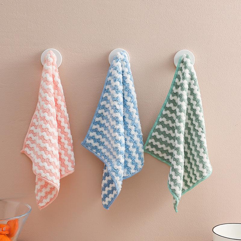 5pcs Microfiber Dish Cloth Reusable Cleaning Rag Fast Drying Kitchen Home Mixed