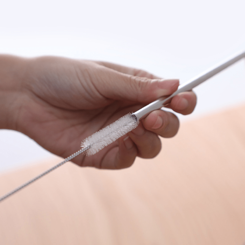 Eco Stainless Steel Straw Set - 3pcs with Cleaning Brush