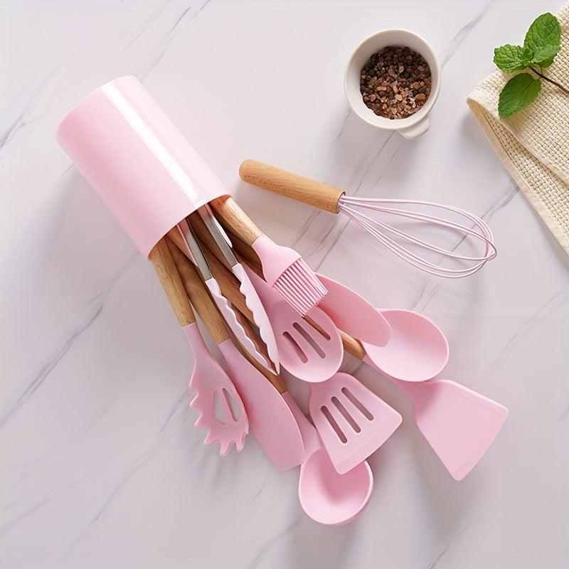 12pcs Non Stick Food Tongs Kitchen Utensil Set
