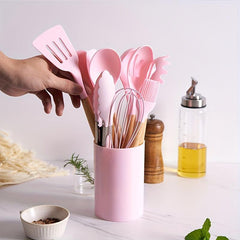 12pcs Non Stick Food Tongs Kitchen Utensil Set