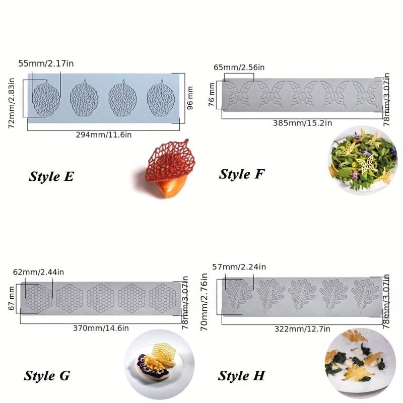 Lace Fondant Mold Silicone Pattern Honeycomb Butterfly Leaf Fondant I