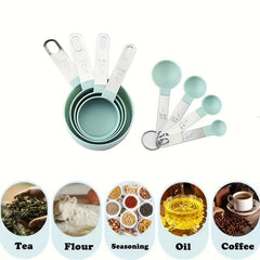 8pcs Stainless Steel Measuring Spoon Set with Scale for Accurate Measurements